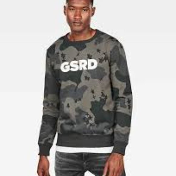 G-Star Raw Men s Ferru Camo Sweatshirt Size L - Picture 8 of 10